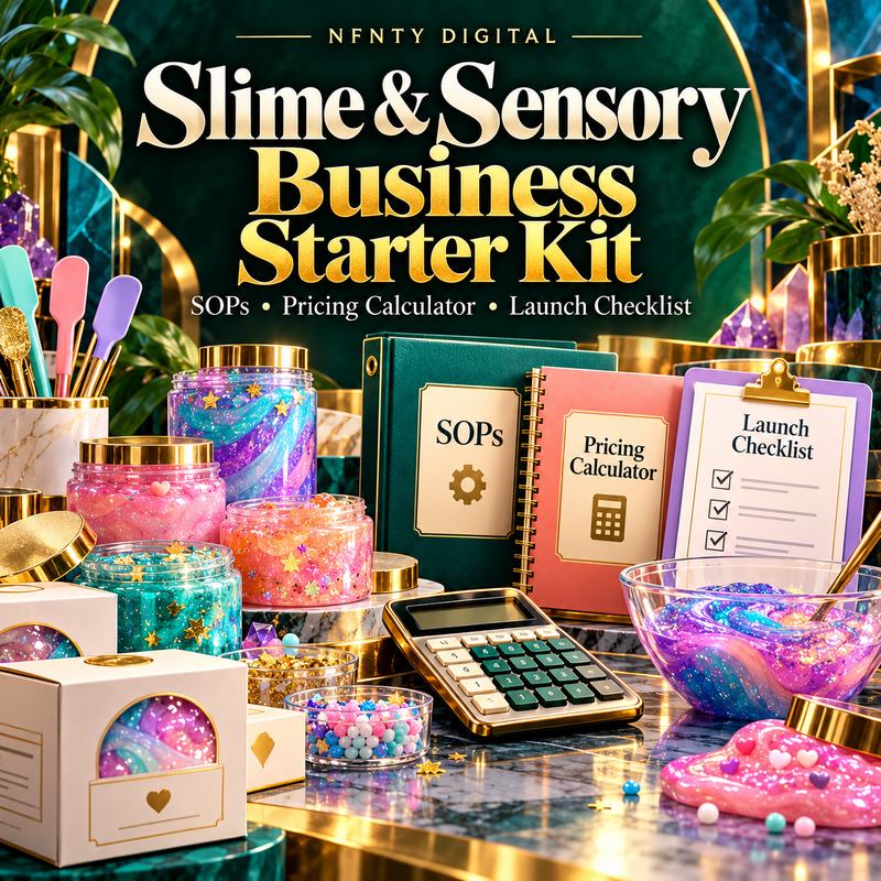 Slime & Sensory Business Starter Kit: SOPs, Pricing Calculator & Launch Checklist