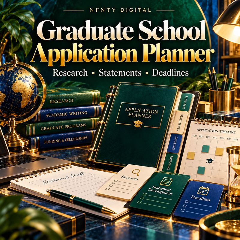Graduate School Application Planner — Step-by-Step Research, Statement, and Deadline Management System