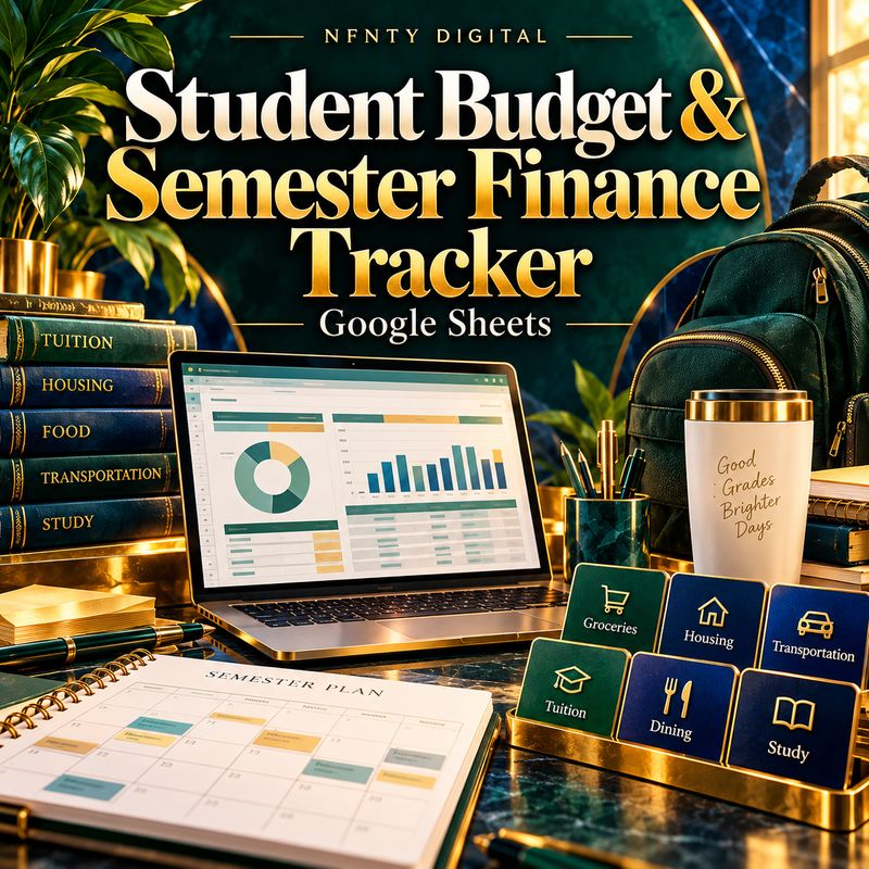Student Budget & Semester Finance Tracker (Google Sheets)