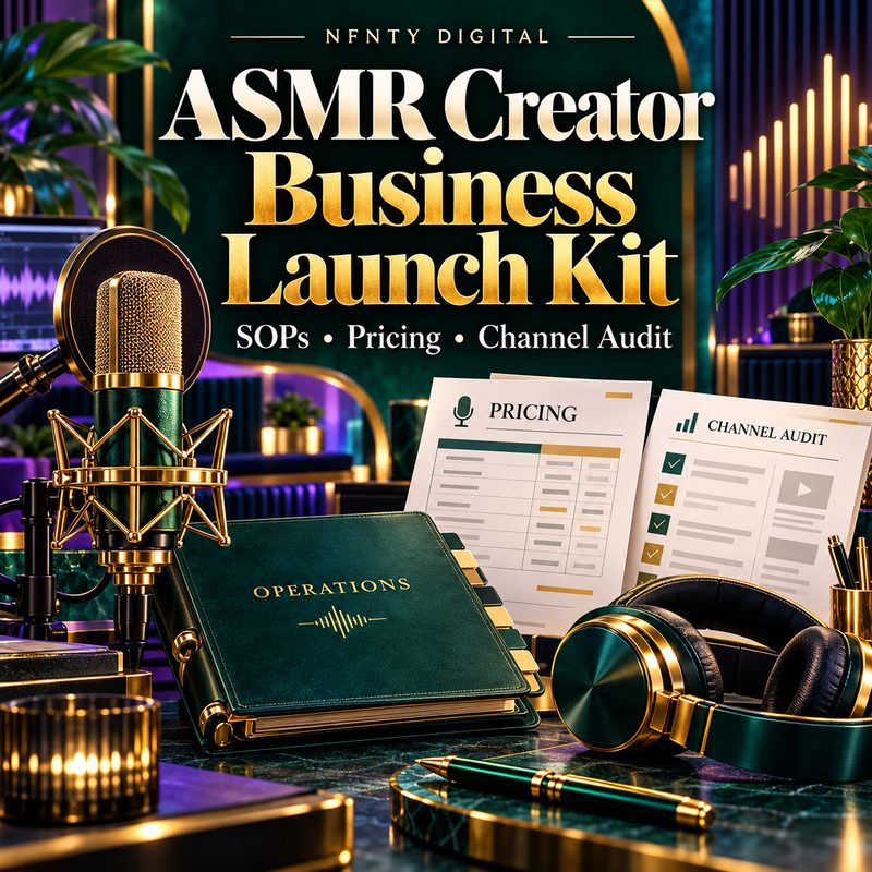 ASMR Creator Business Launch Kit — SOPs, Pricing Calculator & Channel Audit Checklist