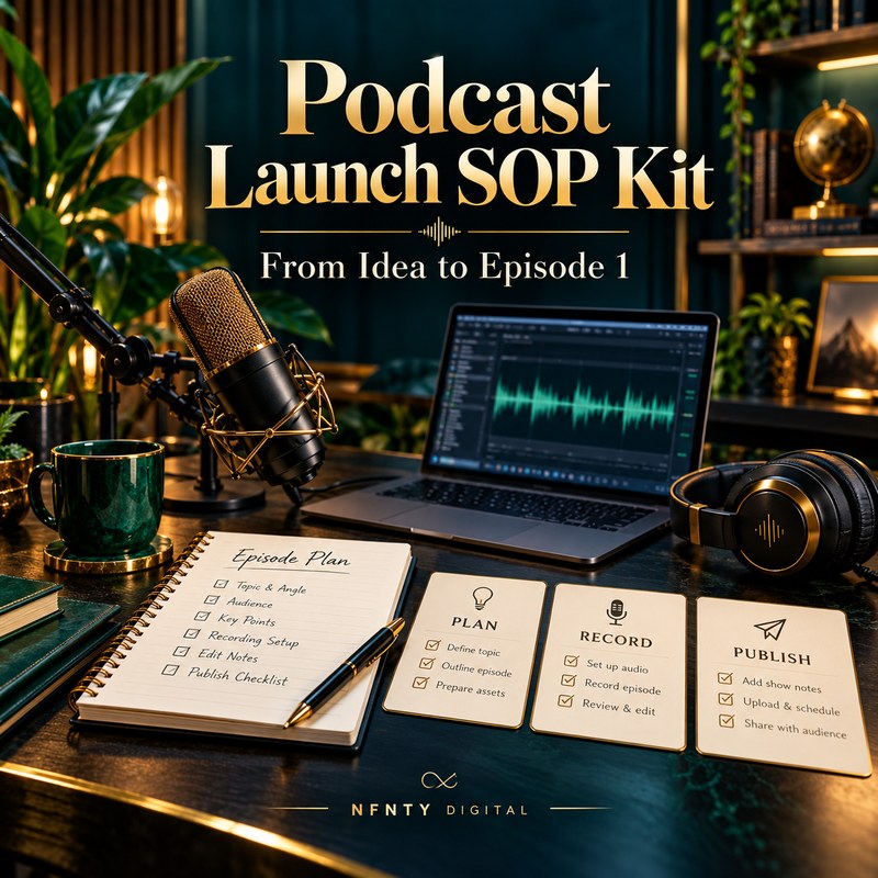 Podcast Launch SOP Kit — From Idea to Episode 1