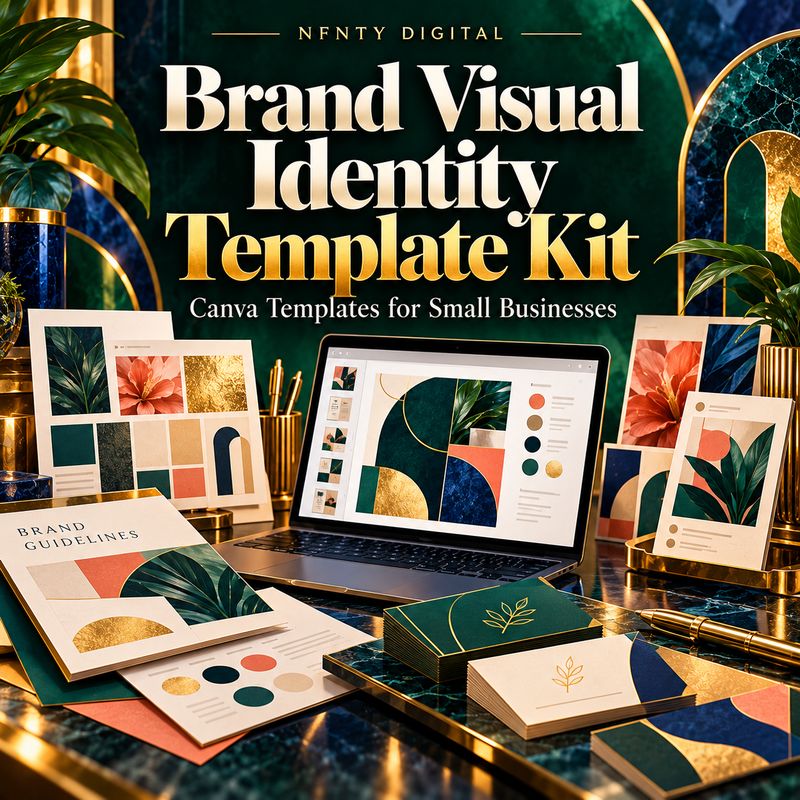 Brand Visual Identity Canva Template Kit for Small Businesses