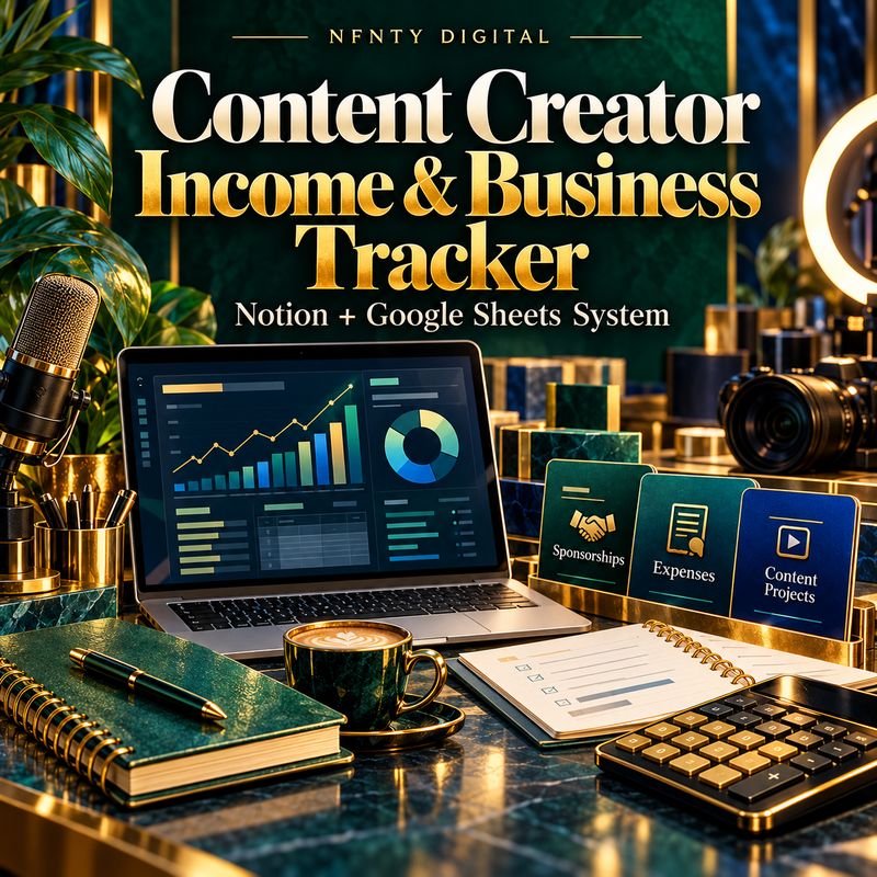 Content Creator Income & Business Tracker — Notion + Google Sheets System