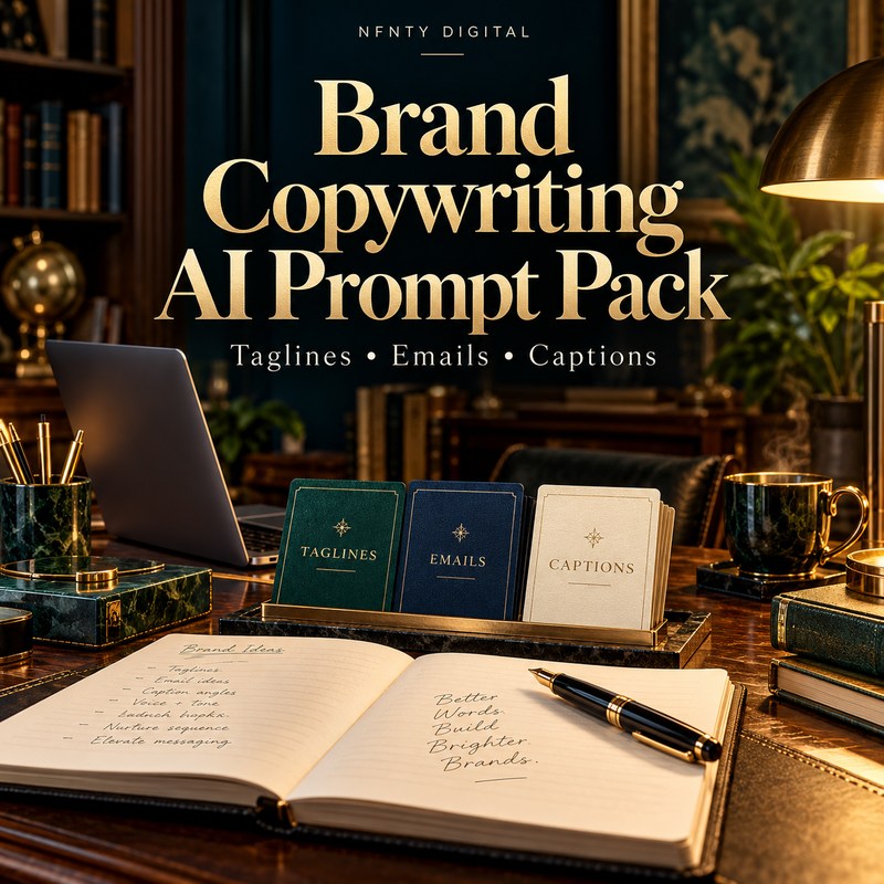 AI Prompt Pack for Brand Copywriting — Taglines, Email Sequences & Social Captions (ChatGPT / Claude)