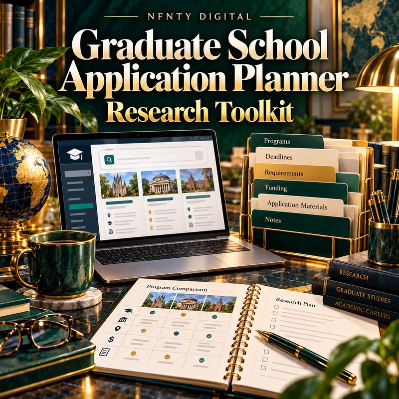 Graduate School Application Planner & Research Toolkit